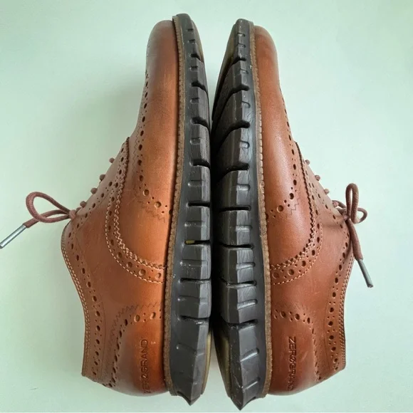 Cole Haan Brown Zerogrand Wingtip Oxfords Size 11 - Picture 6 of 14